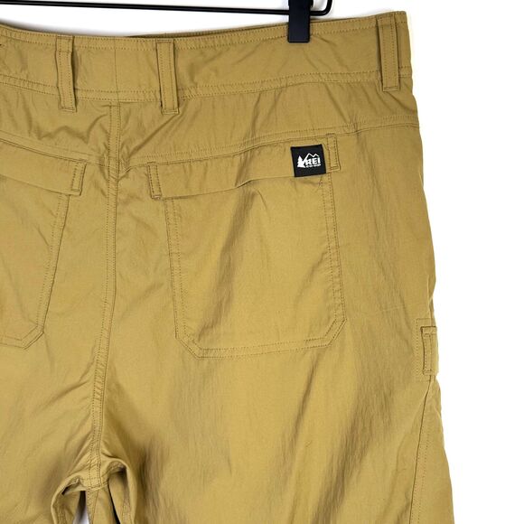 REI Co Op Cargo Shorts Mens 38 Tan Relaxed Fit Nylon Hiking Outdoor Utility - Picture 6 of 16